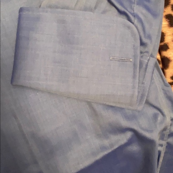 Ike behar men’s bespoke blue French cuff shirt - Picture 4 of 4